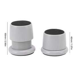 Omabeta 4PCS Non Slip Furniture Risers with 100kg Load Capacity, 4-6.5cm Adjustable Height Furniture Pads for Bed Table Chair Cabinet Sofa, Gray