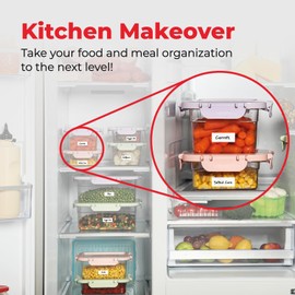 MESS Etiquetas de alimentos disolubles para recipientes, en blanco, 1 x 2 etiquetas de tarro de 50 pulgadas, etiquetas disolubles funcionan en 30 segundos, etiquetas de congelador extraíbles para