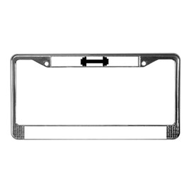 CafePress Barbell Weightlifting License Plate Frame Chrome License Plate Frame, License Tag Holder
