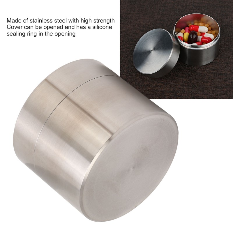 Stainless Steel Sealing Case Tea Leaf Canister Container Can Mini
