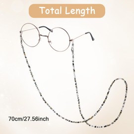 Ouligay Pack of 4 Glasses Chain, Women's Beads, Glasses Strap, Thin Glasses Chains for Women, Non-Slip Beads, Glasses Chain, Colourful Glasses Chain, Glasses Accessories, Eyeglass Chain for Glasses