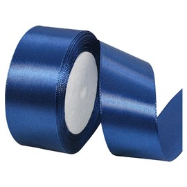 Navy Blue Ribbon 1-1/2 Inch, 25 Yards Dark Blue Satin Fabric Ribbons for Christmas Gift Wrapping, Christmas Garland, Christmas Tree Ornaments, Bows Making, DIY Crafts and Sewing Projects