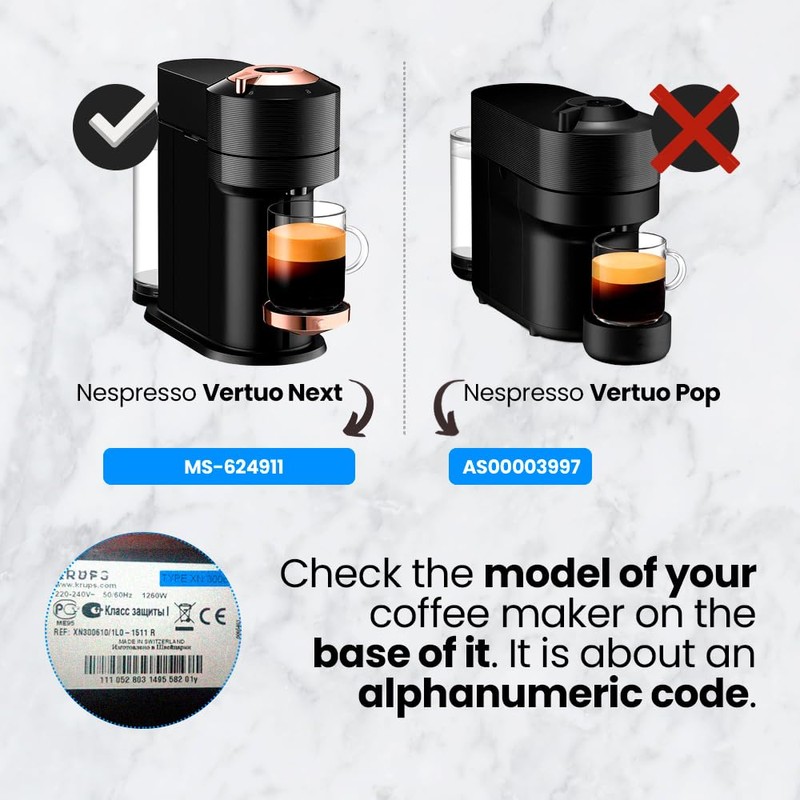 Water Tank for Nespresso Vertuo Next EDG260 MS-624911 | 1.1L
