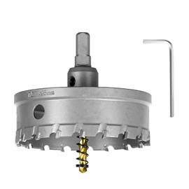 SALI 3-3/4"(95mm) TCT Hole Saw Kit Tungsten Carbide Tipped Hole Saw Drill Bit with Titanium-Plated Pilot Drill bit for Metal, Stainless Steel, Iron, Wood, Plastic