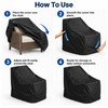 Outdoor Stacked Chair Cover, Water-Resistant Polyester Patio Furniture Protector for
