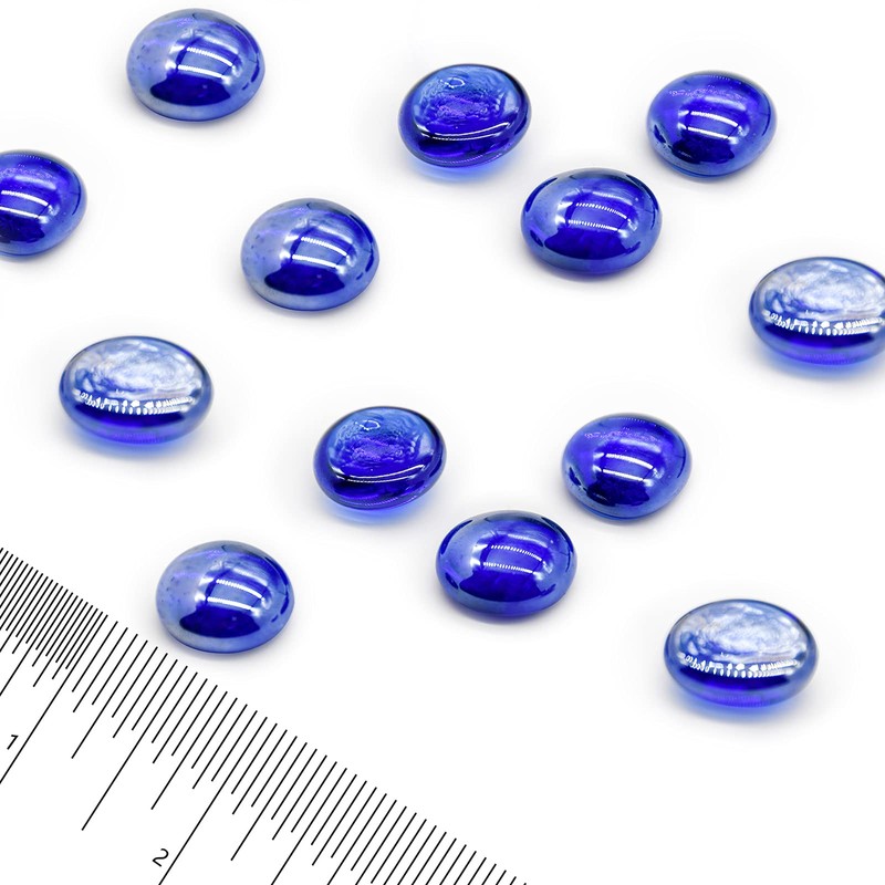 GasSaf Blue Fire Glass Beads for Outdoor Fire Pit, Fireplace,