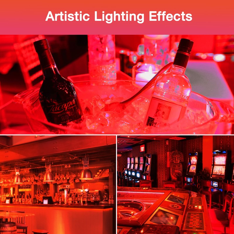 Baczao Red Light Bulb, 9W (60W Equivalent), E26 Base LED