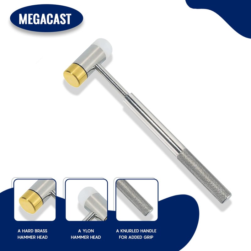 Megacast 6OZ Non-Sparking Brass & Nylon Gunsmith Hammer