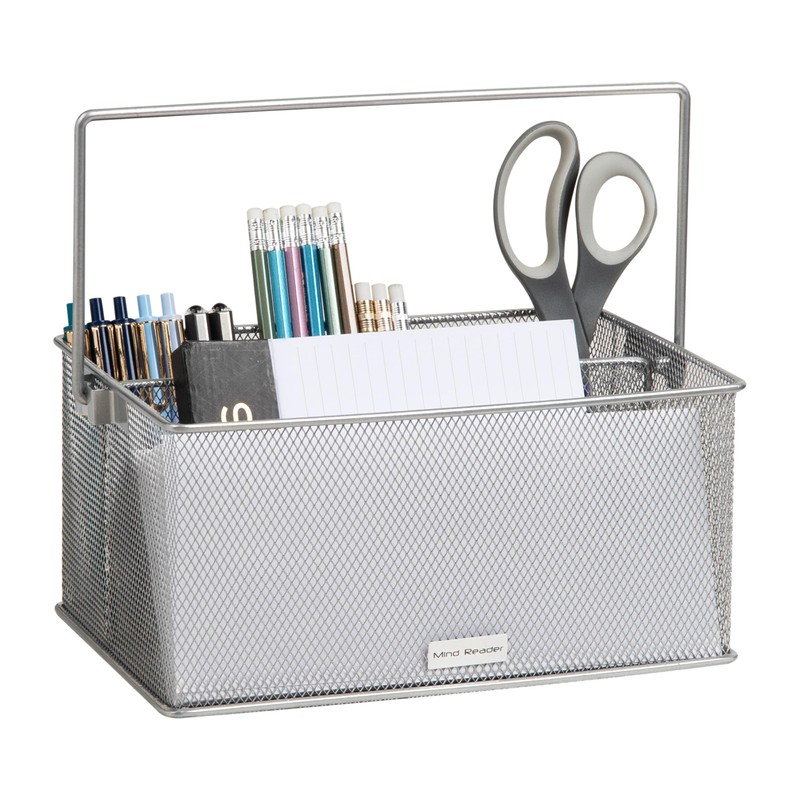 Mind Reader Network Collection, 4-Compartment Utensil or Supply Caddy with