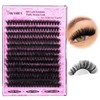 Yawamica Fluffy Lash Clusters Thick 200D Volume Eyelash Clusters 14-20mm