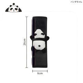 Seat Belt Cover Shoulder Pad Panda Car Accessories Shoulder Neck Protection Reducing Pressure for Kids and Adults Comfortable Breathable (Penda)