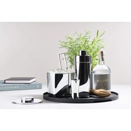 Zone Denmark Rocks Ice Bucket with Tongs Diameter 13 x 12 cm Polished Steel