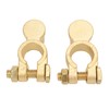 2PCS Battery Terminal Connectors Brass Negative Positive Car Battery Cable