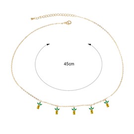 AoedeJ 14K Gold Plated Fruit Necklace for Women Girls Summer Fruit Cherry Grape Apple Crystal Pendant Necklace, Sterling Silver, Cubic Zirconia