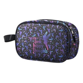 MAOFAED Fairy Clear Toiletry Bag for Women/Girls, Cosmetics Bag for Traveling, Clear Pouch with Zipper Handle