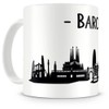 Samunshi® Barcelona Skyline Coffee Cup / Tea Cup Height 95