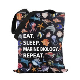 Ocean Creature Tote Bag Eat Sleep Marine Biology Repeat Tote Bag Marine Biologist Gift Marine Lover Gift (Marine Biology TOTE)