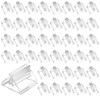 DOPENSPI 50PCS Card Stands, Table Sign Holder Stand Clear Display