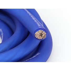 KnuKonceptz Kolossus Flex Kable OFC 0 Gauge Power Wire Copper Cable Blue (25 ft) 1/0 AWG