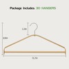 APRTAT Bamboo Clothes Hangers 30 Pack, Suit Hangers 360° Rotatable