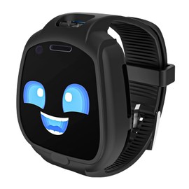 Polyjoy Sport Band Compatible with Little Tikes Tobi 1 2 Robot Smartwatch, Soft Silicone Breathable Replacement Bands Strap with Bumper Protective Case for Children Tobi Robot Smart Watch, Black