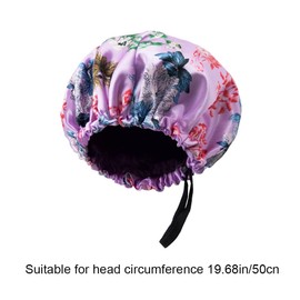 1 Pcs Satin Sleep Cap,Adjustable Sleep Satin Bonnet,Fashion Colorful Bonnet,Silk Bonnet Silk Hair Wrap for Sleeping Hair Care Cap