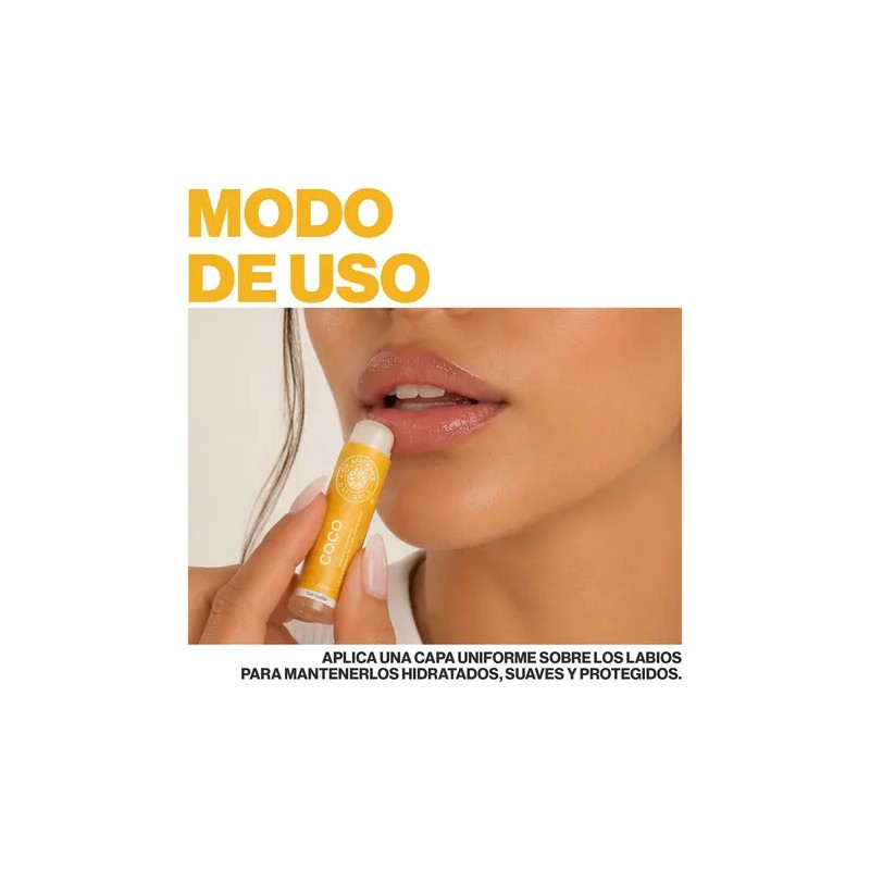 Bálsamo Labial Dr. Akerman's Naturals Hidratante Sabor Coco