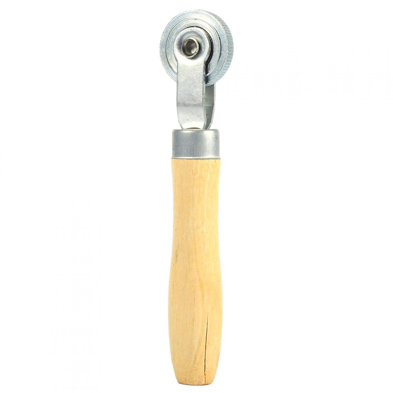 Tire Patch Roller, Wooden Handle Repair Tube Stitch Puncture Patch
