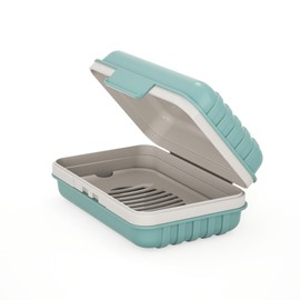 Leakproof Travel Soap Dish with Lid - Draining Soap Bar Holder - Travel Soap Container - Portable Soap Case for Traveling, Camping, Outdoor, Gym, Bathroom (Blue)