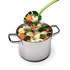 Monstera Leaf Strainer Spoon – Creative Leaf-Shaped Slotted Spoon for Noodles, Soup, Hot Pot – Kitchen Skimmer Ladle for Cooking & Serving (Green)