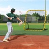 Shopsource Baseball Rebounder Net, 4x4.5FT Volleyball Pitchback Rebound with 3