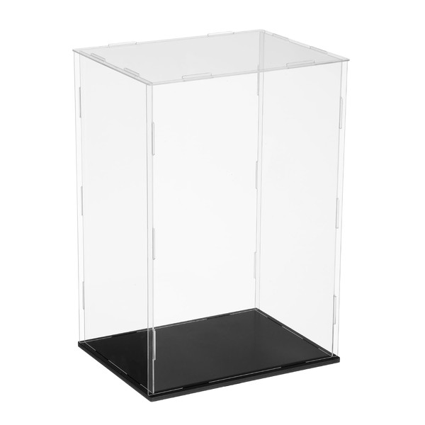sourcing map Acrylic Clear Display Case for Collectibles Self-Assemble Display