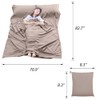 MongByYa Sleeping Bag Liner Lightweight Compact Sleeping Bag Sack Portable