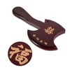 CORHAD Wooden Carved Axe Pendant Feng Shui Amulet DIY Keychain