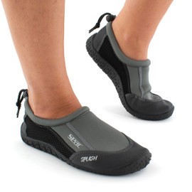SEAC Splash, Strandschuhe für Erwachsene und Kinder, schnell trocknend, Schuhe für Meer, Strand und Pool, grau/schwarz, 34