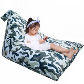 Jorbest Stuffed Animal Storage, Soccer Stuffed Animal Bean Bag Storage, Bean Bag Chair Cover for Kids, Luxury Velvet Stuffie Seat - Cover ONLY (200 L/52 Gal)