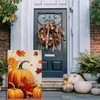 Fall Pumpkin Garden Flag Double Sided 12x18 Inch Maple Leaf