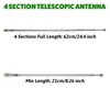 2 PCS Telescopic Antenna, 4 Section 24 Inch Fm Radio