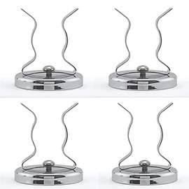 Keyfit Tools Adjustable Magnetic Or Wall Mount (4 pack) Broom Holder For Rake Shovel Tool Mop Garage Storage Hook Clip