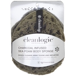 Clean Logic Charcoal Infused Sea Foam Body Sponge (6 Pack)