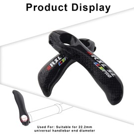 RXL SL Bicycle Bike Bar Ends Mtb Bar Ends Mountain Bike Bar Ends Carbon Fiber Bar Ends Handlebar Bar End 70g Bike Carbon Aero Bar Extender for Cycling 3k Glossy