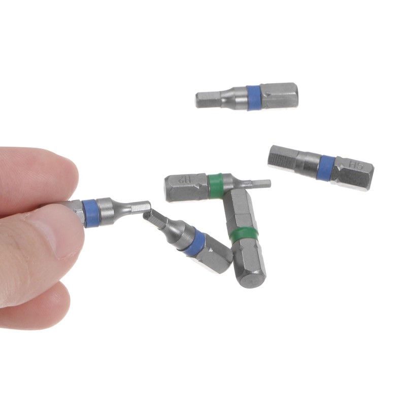 sourcing map 8pcs H4 Hex Screwdriver Bit 4mm 1/4" Hex