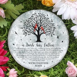 8'' Memorial Garden Stone Cardinal A Limb Has Fallen Nana Dada Dad Mom Passed Away Sympathy Keepsake Loved One Husband Son Sister Father Mother in Law Condolence Idea Gift Home Garden Decor HS8-8