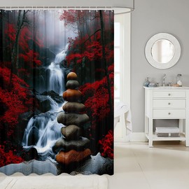 Jejeloiu - Cortina de ducha con puente dorado Gate para decoración de baño, 72 x 84 pulgadas, cortina de baño para niños, niñas, adolescentes, paisaje de la ciudad, accesorios de baño, para puestos