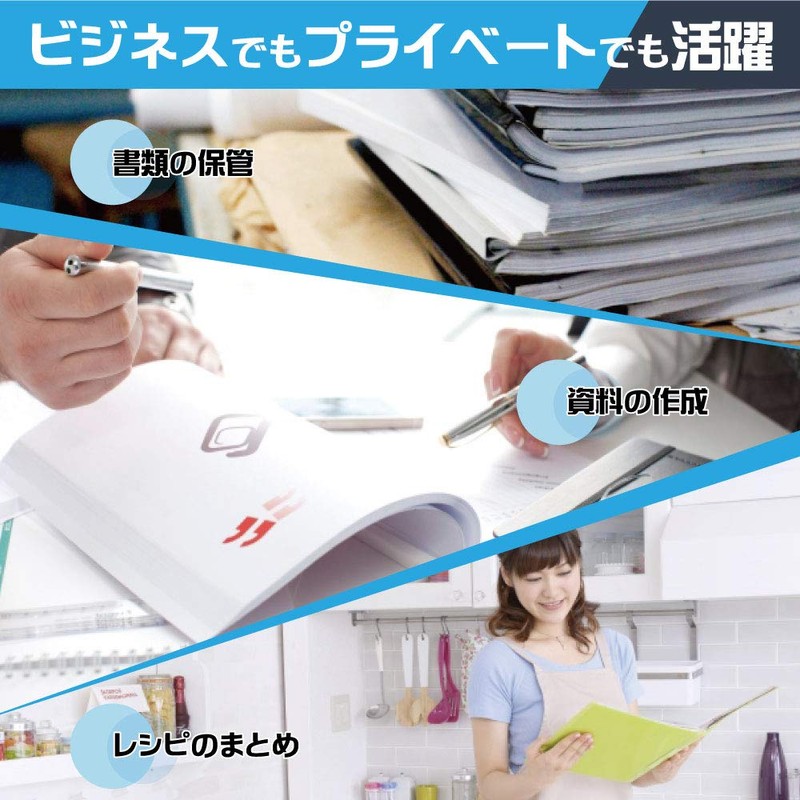 【Angelicate】Rail File Thick Binding A4 Slide File 30-Piece Set 1.5cm