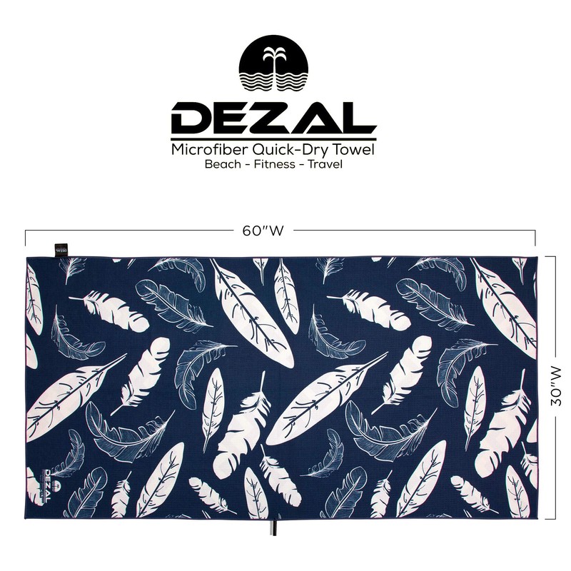 DEZAL Premium Microfiber Compact Sand Free Beach Camping Fitness Travel