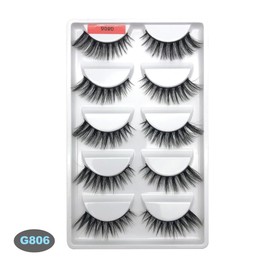 TooToo 3D 5 Pairs Mink Natural Thick False Fake Eyelashes Eye Lashes Makeup Extension (G806(5 Pairs))