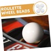 ORFOFE 10pcs White Roulette Wheel Beads Replacement for Party Game