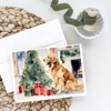 Caroline's Treasures DAC2665GCA7P Golden Retriever Cozy Christmas Greeting Cards Pack