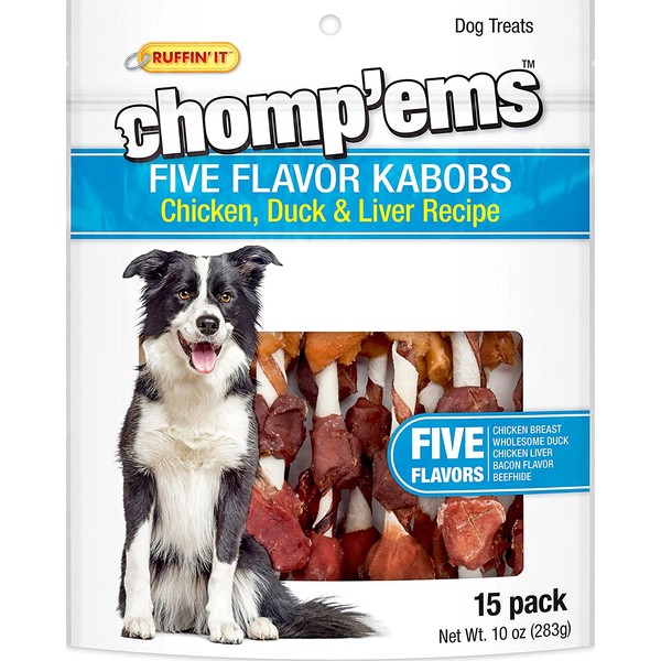 Chomp’ems Kabobs Treats for Dogs, 15 Chews